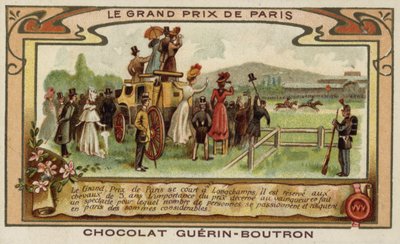 Paris Grand Prix hesteveddeløp, Longchamps (chromolitho) av French School