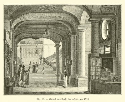 Stor vestibyle av meme, i 1723 av French School