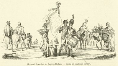 Etsning av Duplesi-Bertaux (gravering) av French School