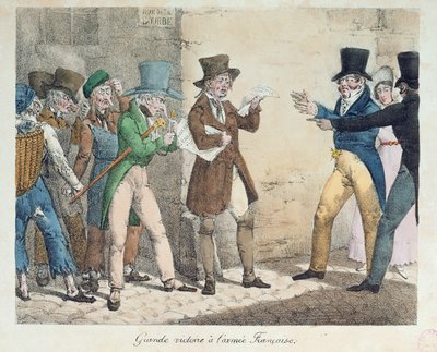 Stor seier for den franske hæren, kunngjøring om seier i slaget ved Trocadero, september 1823 av French School