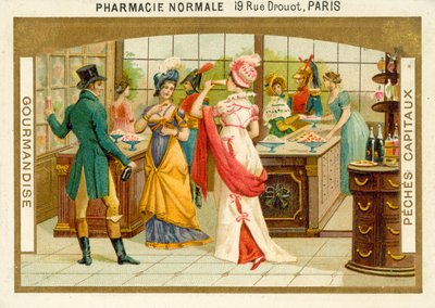 Grådighet (kromolitho) av French School