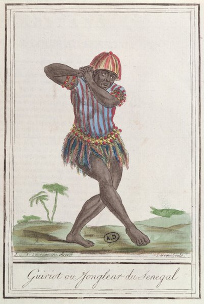Griot eller Minstrel of Senegal, 1796 av French School