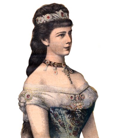 Guests of France: The Empress Elisabeth (Sissi), consort of Francis Joseph I of Austria in "Le Petit Journal" 20 December 1896 (engraving) av French School