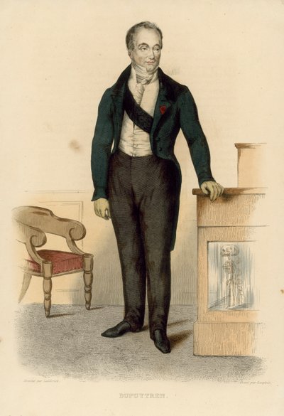 Guillaume Dupuytren (farget gravering) av French School