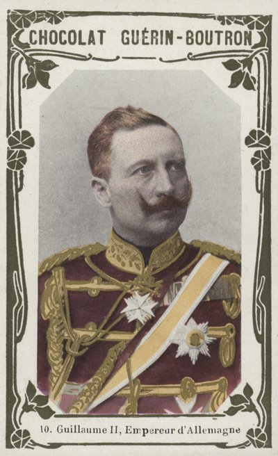 Wilhelm II, keiser av Tyskland (farget bilde) av French School