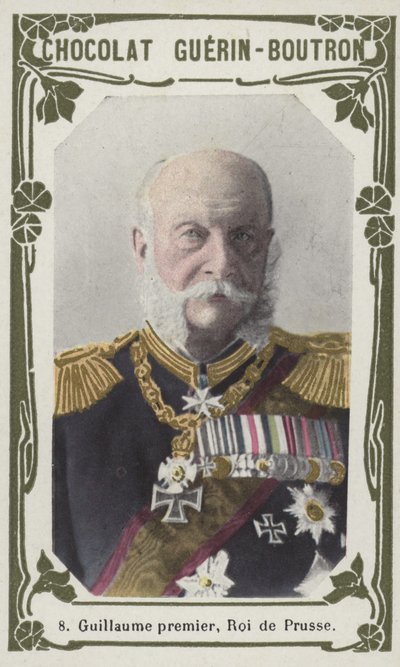 William I, konge av Preussen (farget bilde) av French School