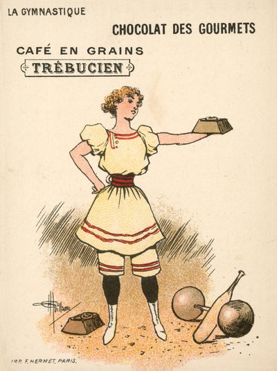Gymnastikk (chromolitho) av French School
