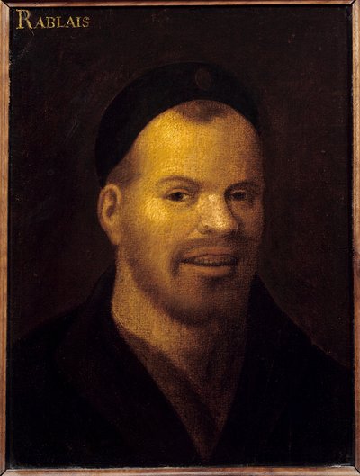 Fantasysjef en gang identifisert som Francois Rabelais (1494-1553). Maleri av den franske skolen. Det 16. århundre. Dim. 0,32x0,22 m. Versailles. Musee Du Chateau de Versailles et du Trianon - Fancy hode tidligere identifisert som Francois Rabelais (1494-1 av French School