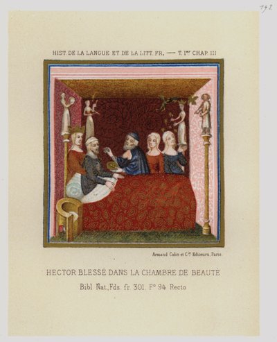 Hector Blesse In The Room Of Beauty (litho-farge) av French School