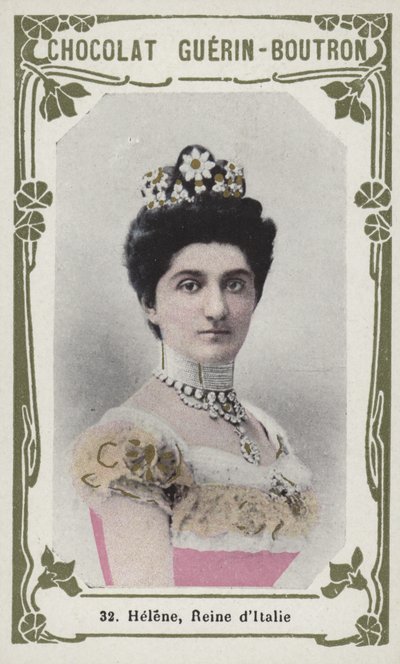 Helene, Reine dItalie (farget bilde) av French School