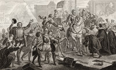 Henri IV (1553-1610) kommer inn i Paris i 1594, fra 