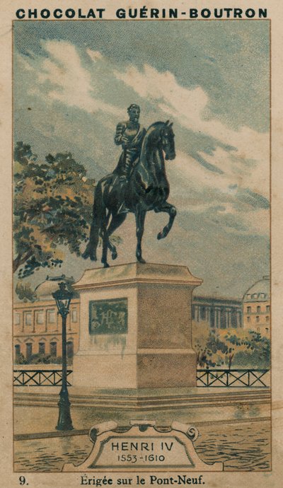 Henri IV, 1553-1610, reist på Pont-Neuf av French School