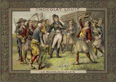 Henri de la Rochejacquelein henvendte seg til soldatene sine, Vendee-opprøret, den franske revolusjonen av French School