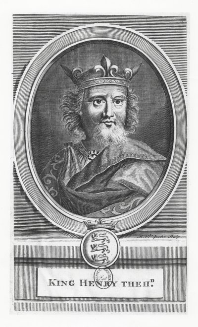 Henry II, konge av England (gravering) av French School