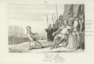 Henry I fra Frankrike benådet sin bror, Robert le Vieux, 1031 av French School