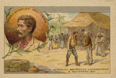 Henry Stanley (1841-1904) fant David Livingstone (1813-1873) i Afrika 3. november 1871 av French School