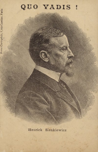 Henryk Sienkiewicz (1846–1916), polsk journalist og romanforfatter (litho) av French School