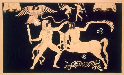 Hercules i kamp med kentauren Chiron, utgitt 1808-10 av French School
