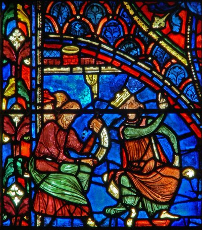 Herodes rådfører seg med de frelsende om Betlehemsstjernen (w28b) av French School
