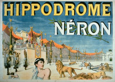 #39;Neros hippodrom#39; (fargelitografi) av French School