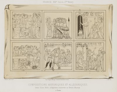 Historiske og allegoriske komposisjoner av French School