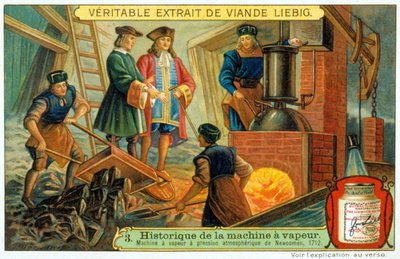 Dampmaskinens historie: Newcomen dampmaskin med atmosfærisk trykk av French School