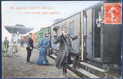 Feriepostkort fra Saint-Brieuc, ca. 1910 (etter et bilde) av French School