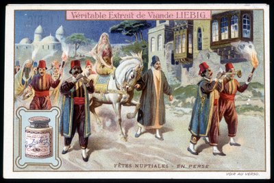 Bryllupsreise i Persia - chromo. Liebig, v. 1895 av French School