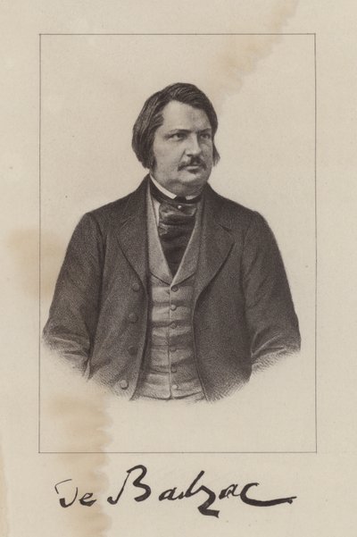 Honore de Balzac , fransk romanforfatter og dramatiker av French School