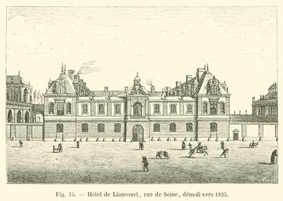 Hôtel de Liancourt, rue de Seine, revet rundt 1825 av French School