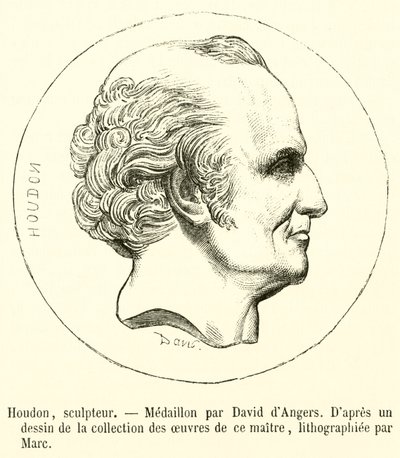 Houdon , skulptør (gravering) av French School