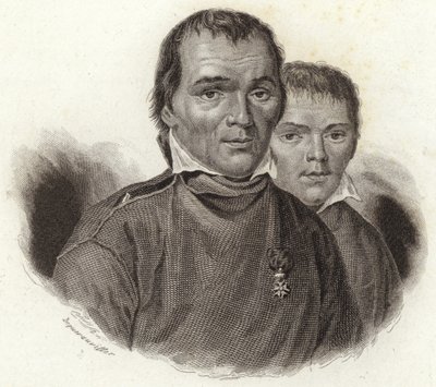 Hubert Goffin og sønnen Mathieu av French School