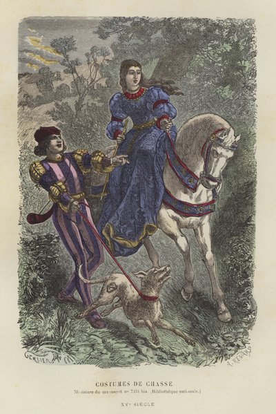 Jaktkjole, 1400-tall av French School