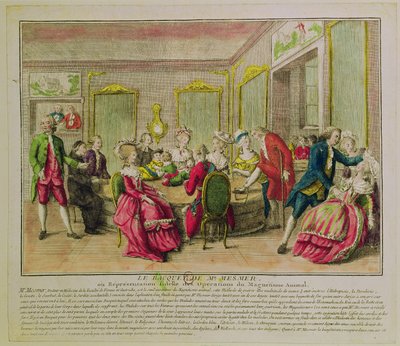 Hypnotismeøkt med Franz Anton Mesmer (1734-1815) 1784 av French School