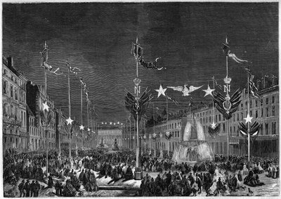 Beleuchtungen einer Stadt von French School