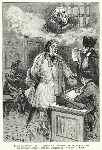 Illustrasjon for Le Juif Errant (gravering) av French School