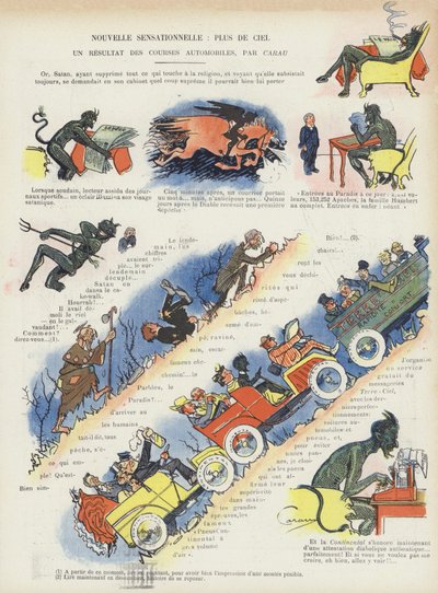 Illustrasjon for Le Rire (farge litho) av French School