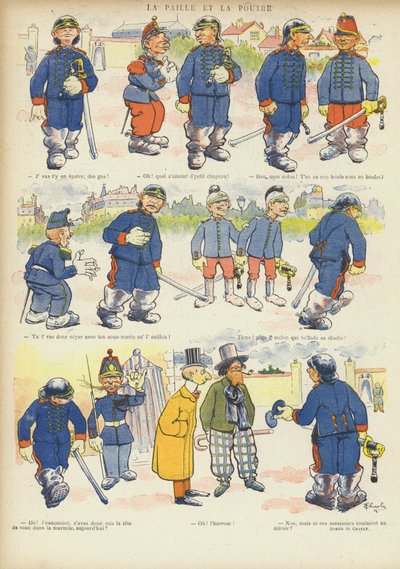 Illustrasjon for Le Rire (farge litho) av French School
