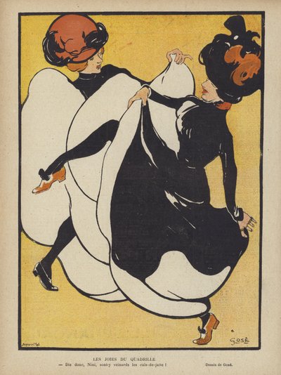 Illustrasjon for Le Rire (farge litho) av French School