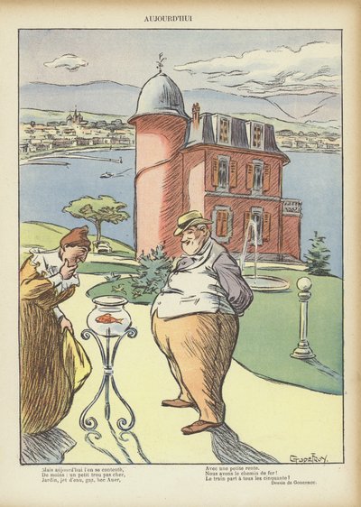 Illustrasjon for Le Rire (farge litho) av French School