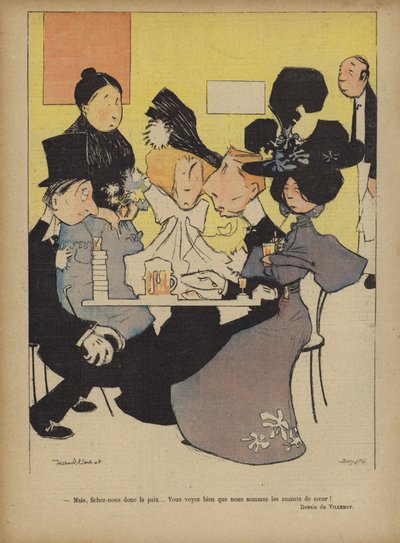 Illustrasjon for Le Rire (farge litho) av French School