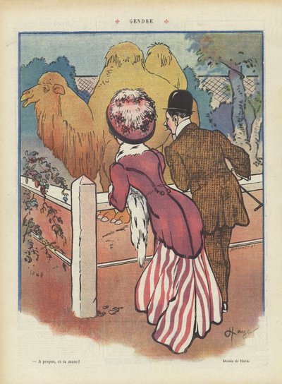 Illustrasjon for Le Rire (farge litho) av French School