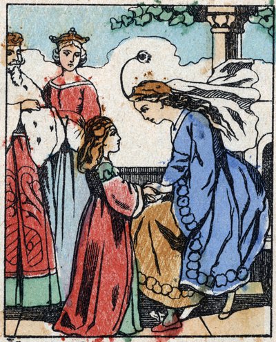 Illustration for “” Riquet a la houppe””, tale by Charles Perrault (1628-1703), French writer. Wood engraving of Imaging Pellerin - Epinal, sd. Late 19th century. av French School