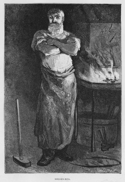 Illustrasjon for The Assommoir, A Realistic Novel, av Emile Zola (gravering) av French School