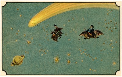 Illustrasjon av boken "Voyage dans la lune avant 1900" av A. de Ville-d