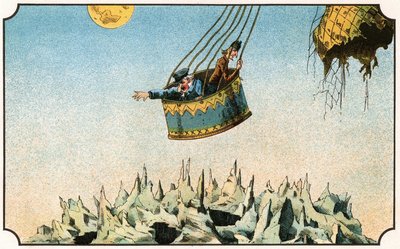 Illustrasjon av boken "Voyage dans la lune avant 1900" av A. de Ville-d