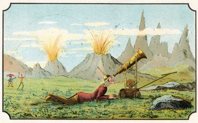 Illustrasjon av boken "Voyage dans la lune avant 1900" av A. de Ville-d