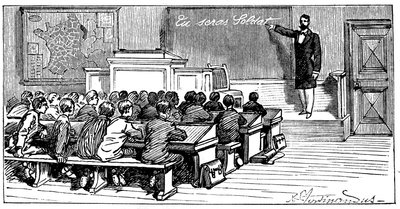 Illustrasjon av boken av Emile Lavisse "Tu seras soldat", Armand Colin, 1899 av French School