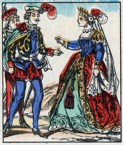 Illustrasjon av fortellingen «The Adventures of Grand Flandrin»» Tregravering fra Imaging Pellerin - Epinal, sd. Sent på 1800-tallet. av French School
