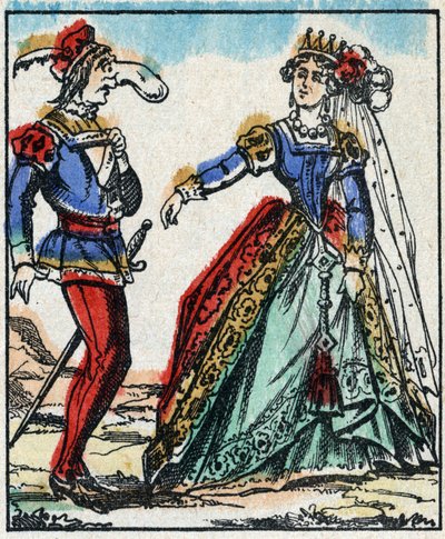 Illustration of the tale “The Adventures of Grand Flandrin”” Wood engraving from Imaging Pellerin - Epinal, sd. Late 19th century. av French School